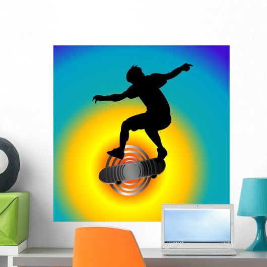 Urban Skater Jump Wall Decal