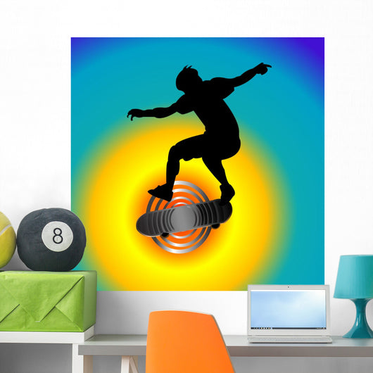 Urban Skater Jump Wall Decal