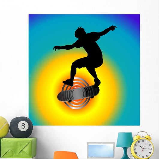 Urban Skater Jump Wall Decal