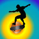 Urban Skater Jump Wall Decal