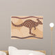 Kangaroo Painting Aboriginal Style Wall Decal