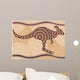 Kangaroo Painting Aboriginal Style Wall Decal