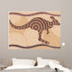 Kangaroo Painting Aboriginal Style Wall Decal