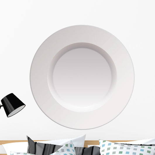 White China Dinner Plate Wall Decal