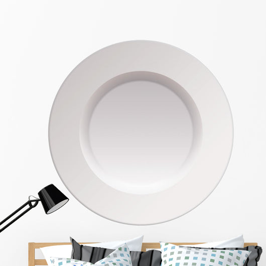White China Dinner Plate Wall Decal