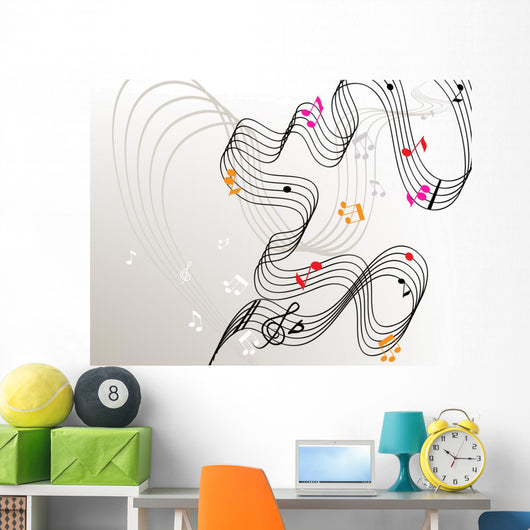 Stylish with Stave and Wall Decal