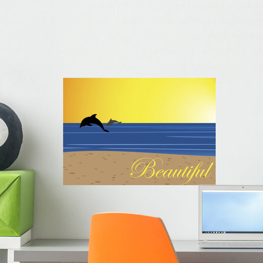 Beautiful Beach Postcard Wall Decal