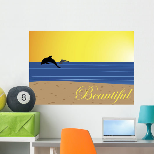 Beautiful Beach Postcard Wall Decal