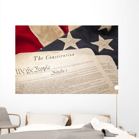 American Constitution Flag Selective Wall Decal