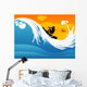 Surfer Vector Illustration Wall Decal