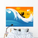 Surfer Vector Illustration Wall Decal