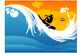 Surfer Vector Illustration Wall Decal