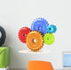 Colorful Gear Shift 3D Wall Decal