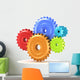 Colorful Gear Shift 3D Wall Decal