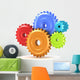 Colorful Gear Shift 3D Wall Decal