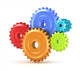 Colorful Gear Shift 3D Wall Decal