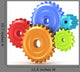 Colorful Gear Shift 3D Wall Decal