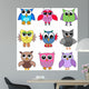 Cartoon Owls Wall Decal