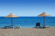 Black Beach Umbrellas Greece Wall Decal