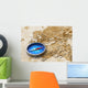 Blue Metal Compass Old Wall Decal