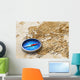 Blue Metal Compass Old Wall Decal