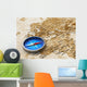 Blue Metal Compass Old Wall Decal