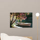 Boat on a River Under a Blooming Tree Wall Decal
