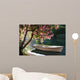 Boat on a River Under a Blooming Tree Wall Decal