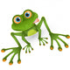 Green Cartoon Frog Wall Decal