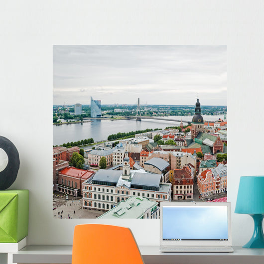 Over Old Town Riga Wall Decal