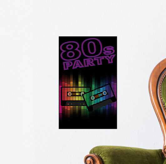 Retro 80s Party Wall Decal