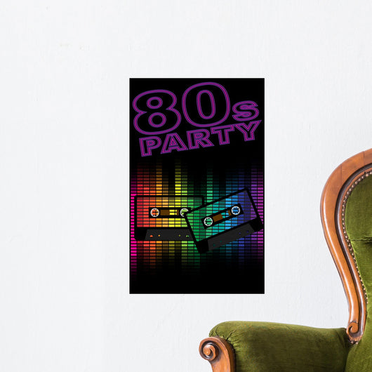 Retro 80s Party Wall Decal