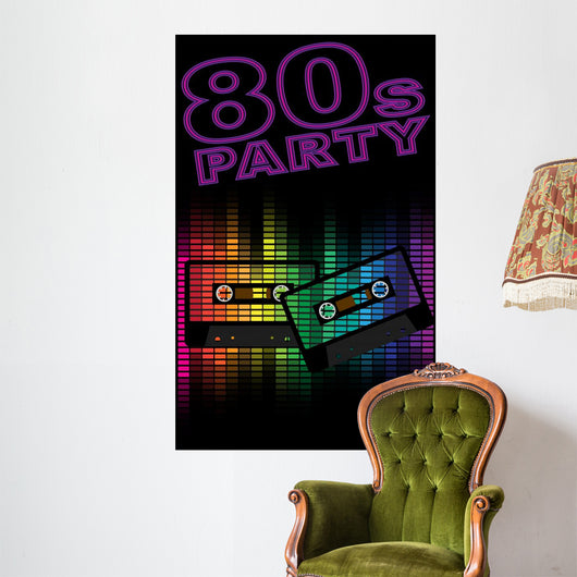 Retro 80s Party Wall Decal