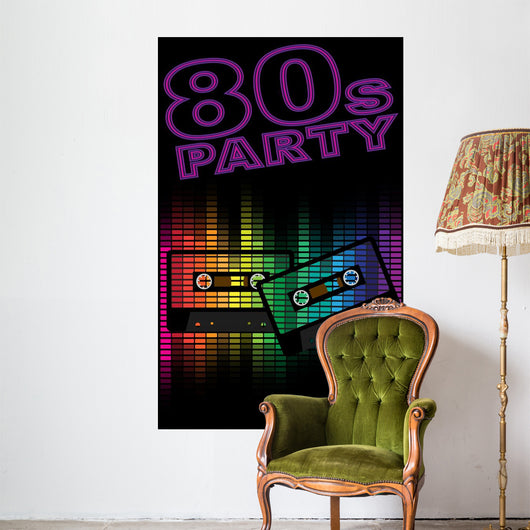 Retro 80s Party Wall Decal
