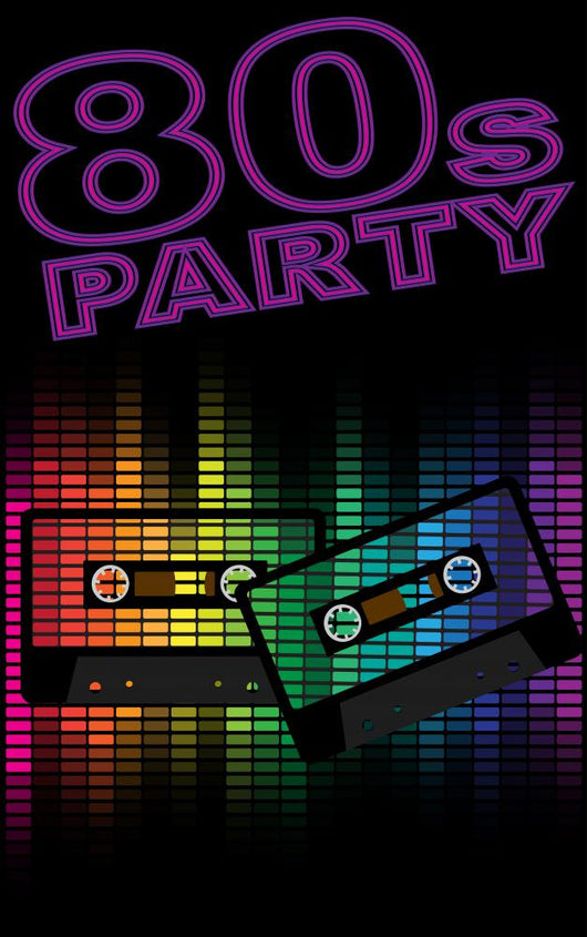 Retro 80s Party Wall Decal