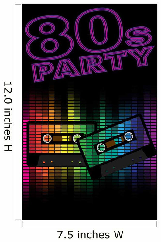 Retro 80s Party Wall Decal