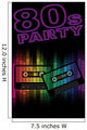 Retro 80s Party Wall Decal