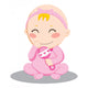 Baby Girl Rattle Wall Decal