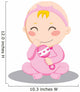 Baby Girl Rattle Wall Decal