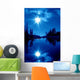 Double Blue Stars Wall Decal