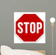 Stop Sign Vector White Wall Decal