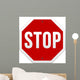 Stop Sign Vector White Wall Decal
