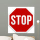 Stop Sign Vector White Wall Decal