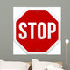 Stop Sign Vector White Wall Decal