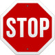 Stop Sign Vector White Wall Decal