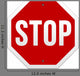 Stop Sign Vector White Wall Decal