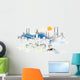 Istanbul Skyline Illustration Wall Decal