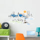 Istanbul Skyline Illustration Wall Decal