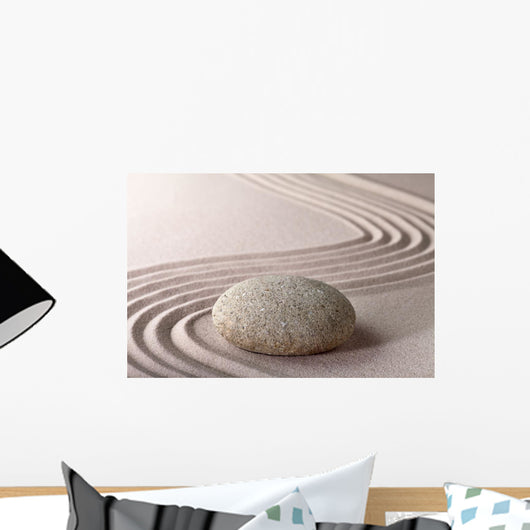Zen Sand and Rock Garden - Horizontal Wall Decal