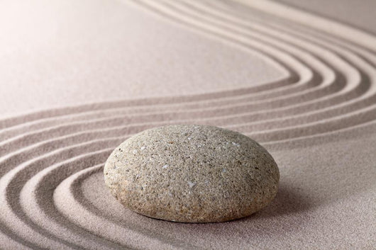 Zen Sand and Rock Garden - Horizontal Wall Decal